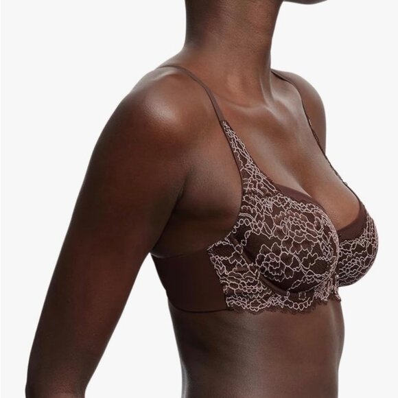 Skarlett Blue 34G Lace Balconette Flattering Comfort Bra Minx Unlined Underwire - Picture 2 of 6